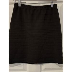 Margaret M Black Horizontally Ribbed Mini skirt Sz M